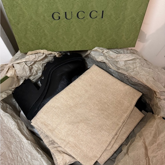 GG Ankle Boot 'Black GG Supreme' Size 7 - Picture 4 of 8